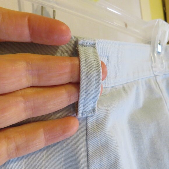 Vintage Riders by Lee 99% cotton Stretch Pinstripe Light Blue Pants Size 14L - Picture 5 of 10